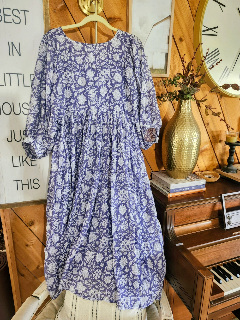 Daughters of India Sold Out BLUE IRIS Midi!!!! Brand New, With Pockets - Picture 6 of 7